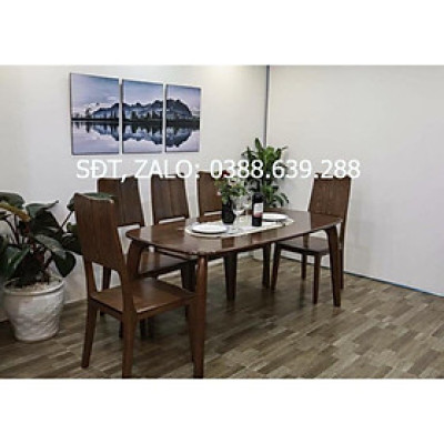 Hàng HOT GIÁ SỈ bàn ghế ăn gỗ sồi màu óc chó ( hàng có sẵn)