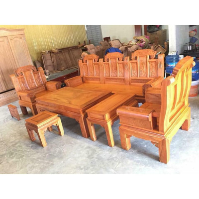 Bộ bàn ghế âu á hộp như ý voi gỗ gõ đỏ,kate