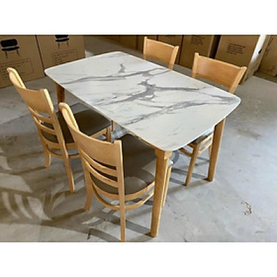 Bộ Bàn Mặt Giả Đá 1m2 + 4 Ghế Cabin -FREE SHIP HÀ NỘI  Bộ bàn ăn Cao Cấp