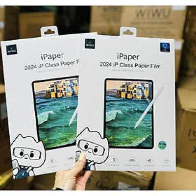 [iPad Pro M4] Miếng dán màn hình Paperlike cho iPad Pro M4 -11 inch 2024. iPad Pro M4 - 13 inch 2024 hiệu WIWU Chống bám vân tay, Cảm giác viết vẽ như trên giấy cao cấp - Hàng chính hãng.