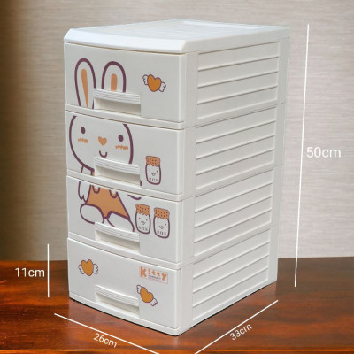 TỦ NHỰA 4 TẦNG KIT TY ĐỰNG ĐỒ ĐA NĂNG MÀU TRẮNG