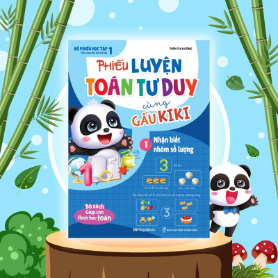 Sách - Phiếu Luyện Toán Tư Duy Cùng Gấu Kiki - Combo 5 Cuốn - Megabook