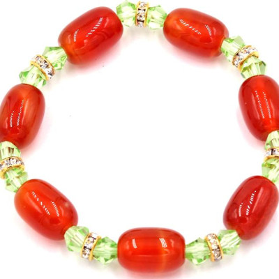 Chuỗi tay đá thạch anh đỏ FSOX13 (189 mm)