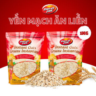 [COMBO 2 TÚI YẾN MẠCH VÀ TÚI TRÁI CÂY SẤY] Yến Mạch Xay, Cán, Ăn Liền 1kg Dan-D Pak