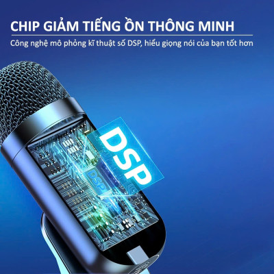 Micro USB Mic Thu Âm Condenser Podcast, Livestream, Radio, ASMR Microphone Phòng Thu Studio PC Microphone Chuyên Nghiệp Thu Âm Rõ Nét Chống Ồn Độ Nhậy Cao LED MÀU HỒNG - Hàng Chính Hãng