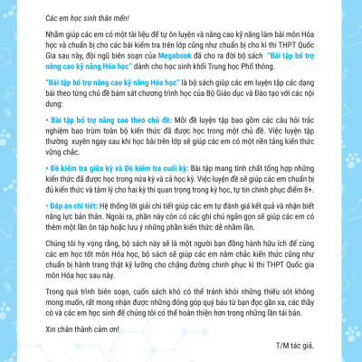 Bài Tập Bổ Trợ Nâng Cao Kỹ Năng Hóa Học Lớp 10 - Tập 2_MEGABOOK