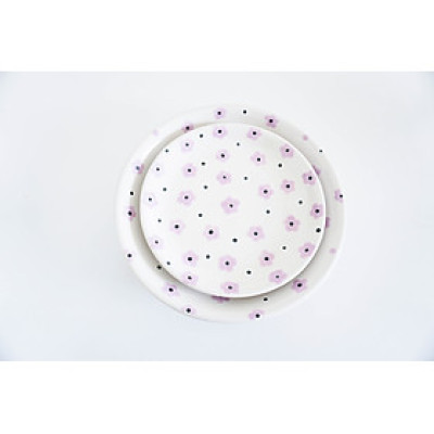 Dĩa tròn sâu 02 (22 cm) - Họa tiết Li Ti