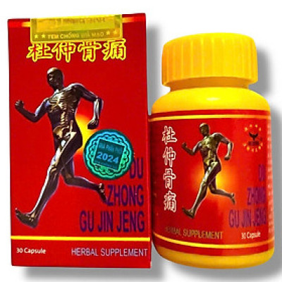 Viên uống Du Zhong Gu Jin Jeng hỗ trợ đau nhức xương khớp, đau mỏi cổ vai gáy, tê bại tứ chi, đi lại khó khăn - Xuất xứ Đài Loan - Mã số 1525