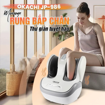 Máy Massage Chân Và Bắp Chân OKACHI JP-986 Với Con Lăn Massage 4D Plus, Nhiệt Hồng Ngoại