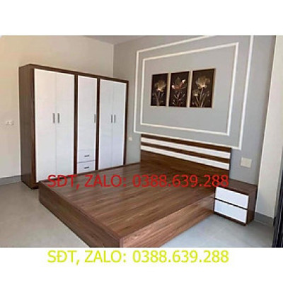 Combo Giường Tủ Gỗ