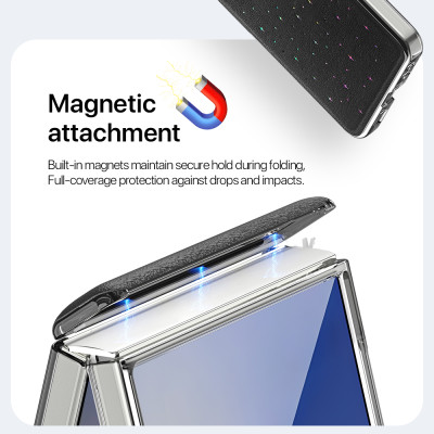 Bao da dành cho Samsung Galaxy Z Flip 7 Dux Ducis STEX Series PU Leather Foldable_ Hàng chính hãng