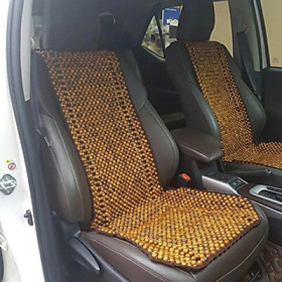 Đệm Lót Ghế Xe Ô Tô Hạt Gỗ Bách Xanh Hạt 1.8cm - Móc Viền Thủ Công ( hình thật )