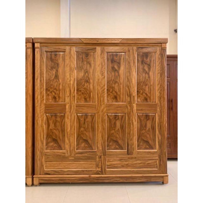 Tủ quần áo gỗ hương 4 buồng (Hỗ trợ phí vận chuyển khu vực Hà Nội)