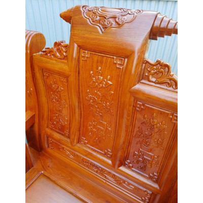 bộ bàn ghế âu á hộp kiểu cuốn thư gỗ hương đá