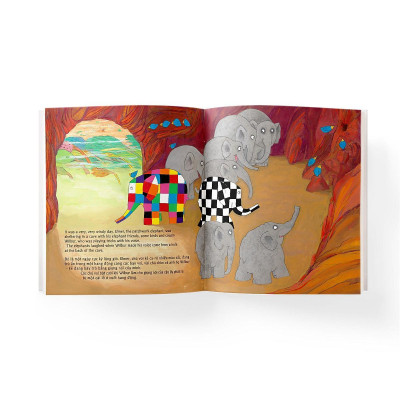 Sách - Elmer Và Ngày Gió Lớn - Song Ngữ Anh Việt - Đông A