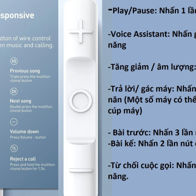 Tai nghe nhét tai hỗ trợ mic chân cắm 3.5mm Baseus Encok H17 NGCR020002 -Hàng chính hãng