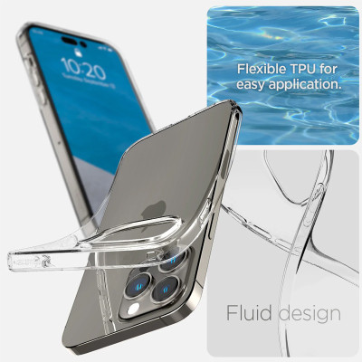 Ốp Lưng dành cho iPhone 14/14 Plus/14 Pro/14 Pro Max SPIGEN Liquid Crystal Clear - Hàng Chính Hãng