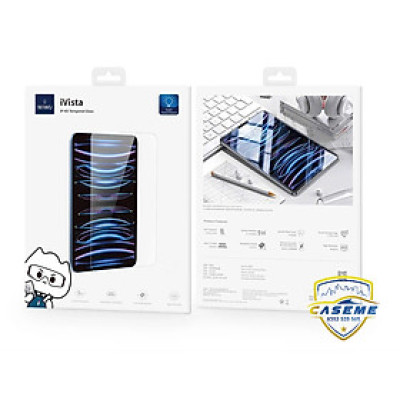 Kính cường lực cho iPad 10.9 inch 2020 Air 4, Air 5 hiệu WiWU ivista, vát viền 2.5D, bảo vệ Full màn,chống xước, chống vỡ, trong suốt - Hàng chính hãng
