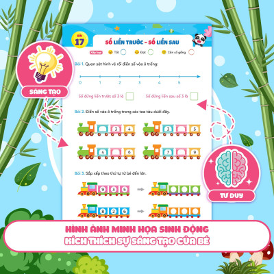 Sách - Phiếu Luyện Toán Tư Duy Cùng Gấu Kiki - Combo 5 Cuốn - Megabook