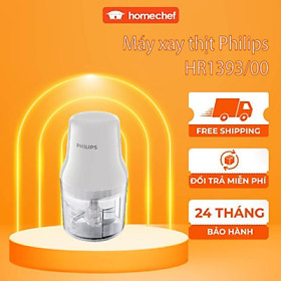 Máy xay thịt, rau củ gia vị Philips HR1393, công suất 450W, bảo hành 2 năm | Hàng chính hãng