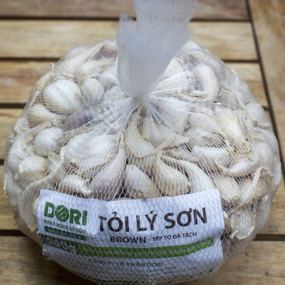 Tỏi Lý Sơn Dori Green - Loại tỏi tách tép - Túi lưới 500g - Trồng tại đảo Lý Sơn