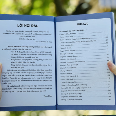 Sách toán học - Combo Sách Đánh Thức Tài Năng Toán Học - Tổng Hợp Kiến Thức Toán Học Cho Học Sinh Cấp Cấp 1, Cấp 2 ( Bộ 5 Cuốn ) Á Châu books, bìa cứng, in màu