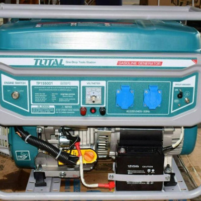MÁY PHÁT ĐIỆN XĂNG (ĐỀ ĐIỆN) 5.5KVA TOTAL TP155001 - HÀNG CHÍNH HÃNG