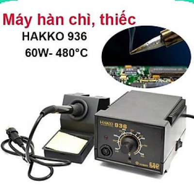 Trạm Hàn Hako 936 60W Mỏ Hàn Thiếc – Điều Chỉnh Nhiệt 200–480°C, Lên Nhiệt Nhanh, Bền Bỉ