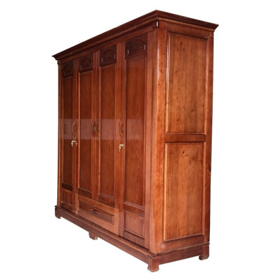 Tủ Áo 4 Cánh Gỗ Xoan Đào , tủ gỗ đựng quần áo , tủ áo 1m8
