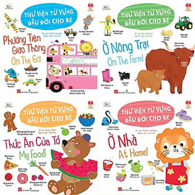 Sách - Thư Viện Từ Vựng Đầu Đời Cho Bé - Combo 4 Cuốn - Đinh Tị Books