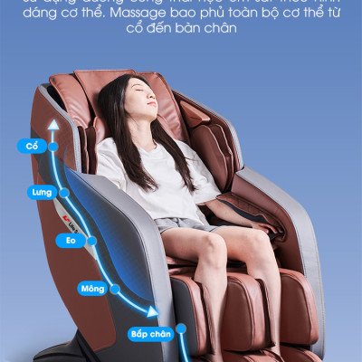 Ghế Massage Toàn Thân Lifesport LS-399, Ghế Massage Có Hệ Thống Điều Khiển Bằng Giọng Nói Thông Minh