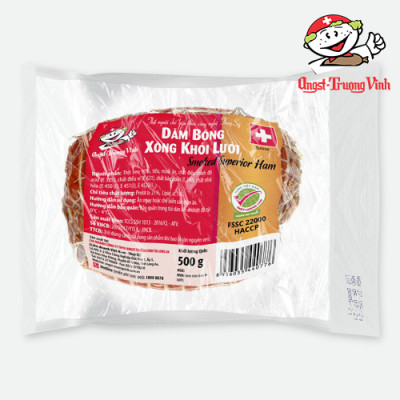Dăm bông xông khói lưới/Small smoked ham in net (Whole)500GR/PE