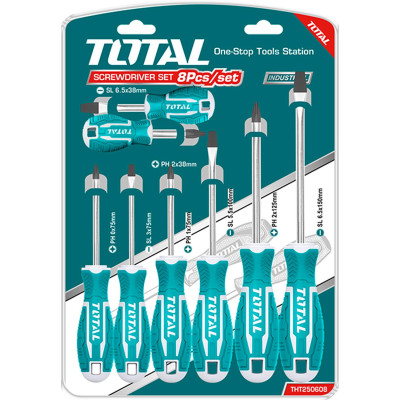 BỘ 8 TUA VÍT TOTAL THT250608 - HÀNG CHÍNH HÃNG