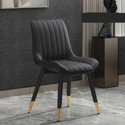 Ghế ăn LOFT da cao cấp , Ghế phòng ăn hiện đại 4 chân bọc kim loại mạ đồng chống ghỉ chống xước