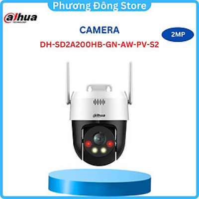 Camera IP PTZ Wifi 2MP DAHUA DH-SD2A200HB-GN-AW-PV-S2, hỗ trợ đàm thoại 2 chiều, Hồng ngoại 30M - Hàng chính hãng