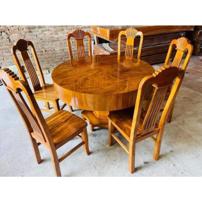 Bàn ăn hộp tròn 6 ghế