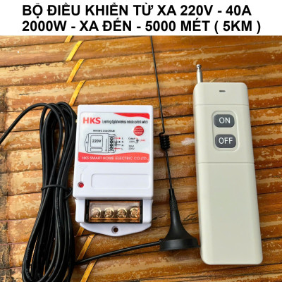 Bộ Điều Khiển Từ Xa 3000W 220V Khoảng Cách 1–5KM– Dùng Cho Máy Bơm, Đèn, Thiết Bị Công Suất Cao