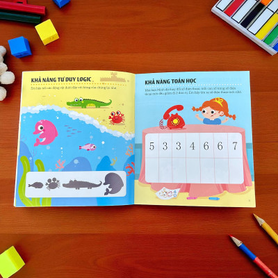 Sách cho bé - Combo 6 cuốn Rèn Luyện Khả Năng Tập Trung - Sách tương tác - Dành cho trẻ 2-5 tuổi