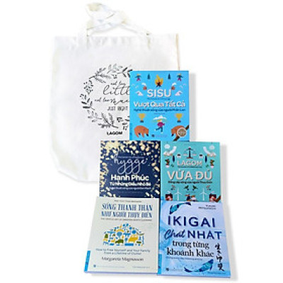 Sách - Combo Lagom + Sisu + Hygge + Ikigai + Sống thanh thản như người Thụy Điển - FirstNews