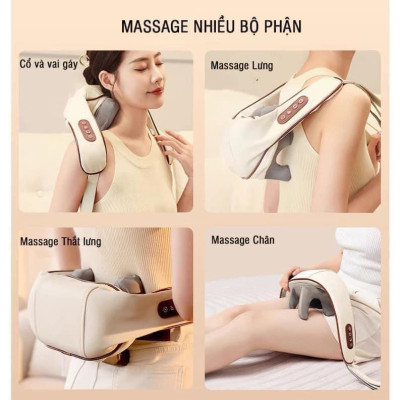 Máy Massage Cổ Vai Gáy, Máy Massage Thế Hệ Mới 6D Với Mô Phỏng Massage Thật, Máy Massage Toàn Thân
