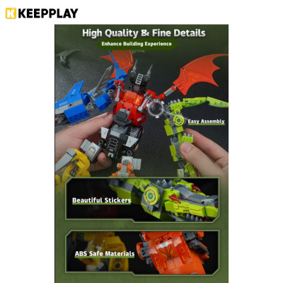 Đồ chơi lắp ráp, xếp hình K Keepplay 41114 - Robot Thần Vũ (775 mảnh ghép)