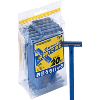 Dao Cạo Râu 02 Lưỡi Kép Kai Razors 09167-BB2-20P (Set 20 Cây)