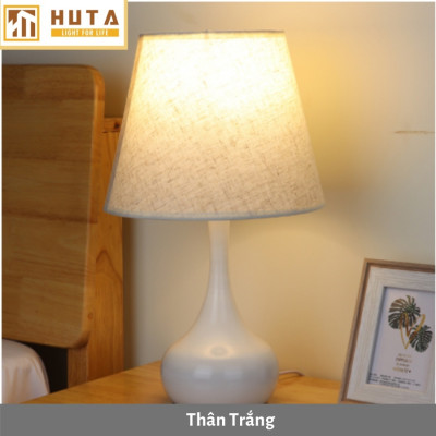 Đèn Ngủ Để Bàn HUTA Light For Life T3 Tăng Giảm Điều Chỉnh Độ Sáng, Thép, Trang Trí Phòng Ngủ