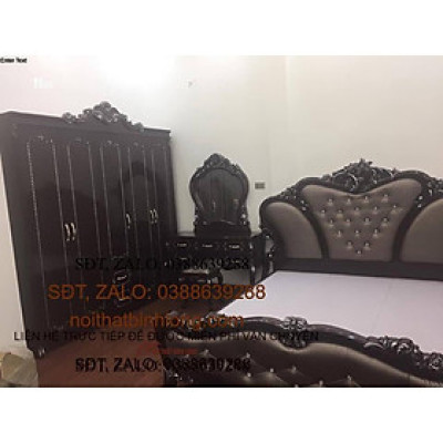 combo bộ giường tủ tân cổ điển đẹp