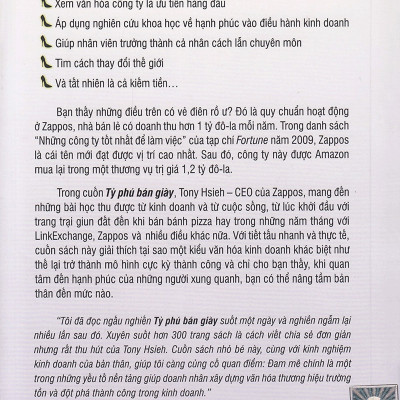 Tỷ Phú Bán Giày - Delivering Happiness ( Tặng Bookmark Tuyệt Đẹp )