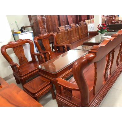 Bộ bàn ghế minh quốc triện gỗ gõ đỏ