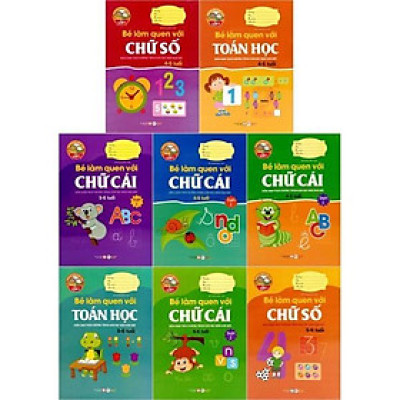 ComBo Bộ Sách Giúp Bé Vào Lớp 1: Dành cho Bé từ: 4-6 Tuổi - Biên Soạn Theo Chương Trình Giá Dục Mầm Non Mới (Bộ 8 cuốn)