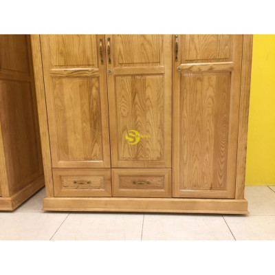Tủ quần áo gỗ sồi 3 cánh 1m6- LCMTU03-HD