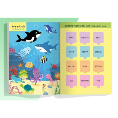 Sách Tương Tác - Lật Mở Từ Vựng Tiếng Anh Đầu Tiên Cho Bé - Chọn Lẻ 3 Chủ Đề - Megabook