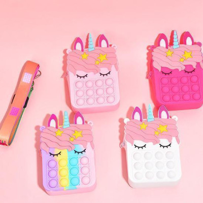 Túi Đeo Pop It Hình Kỳ Lân Xinh Xắn Cho Bé